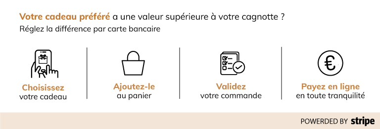 Vous pouvez régler un complément par carte bancaire